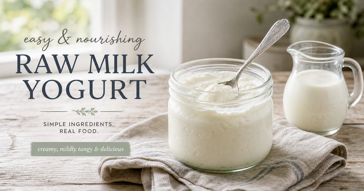 Raw Milk Yogurt Recipe
