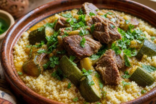 French Couscous Recipe With Zucchini And Lamb